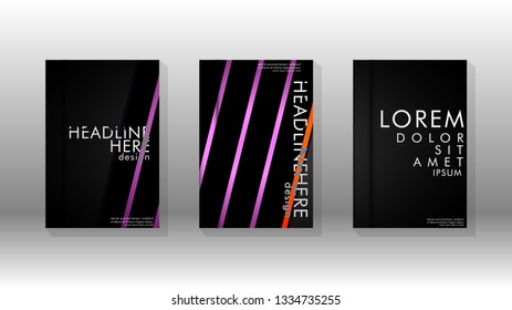 Cover book with a geometric design background. Valid for banners, placards, leaflets, poster designs, etc. Eps10 vector template