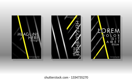Cover book with a geometric design background. Valid for banners, placards, leaflets, poster designs, etc. Eps10 vector template