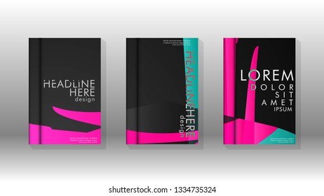 Cover book with a geometric design background. Valid for banners, placards, leaflets, poster designs, etc. Eps10 vector template