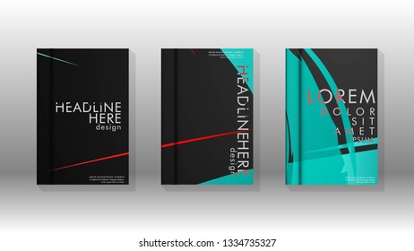 Cover book with a geometric design background. Valid for banners, placards, leaflets, poster designs, etc. Eps10 vector template