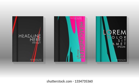 Cover book with a geometric design background. Valid for banners, placards, leaflets, poster designs, etc. Eps10 vector template