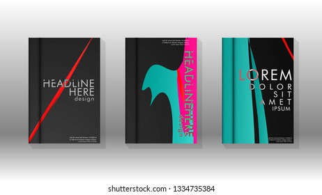 Cover book with a geometric design background. Valid for banners, placards, leaflets, poster designs, etc. Eps10 vector template