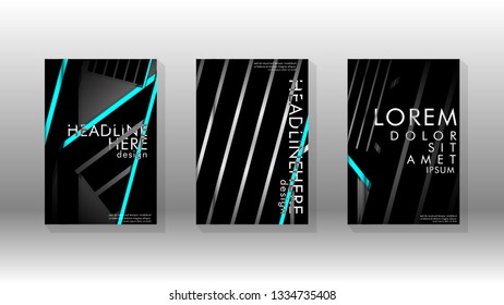 Cover book with a geometric design background. Valid for banners, placards, leaflets, poster designs, etc. Eps10 vector template