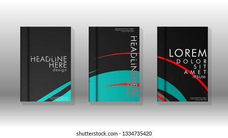 Cover book with a geometric design background. Valid for banners, placards, leaflets, poster designs, etc. Eps10 vector template