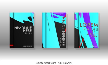 Cover book with a geometric design background. Valid for banners, placards, leaflets, poster designs, etc. Eps10 vector template
