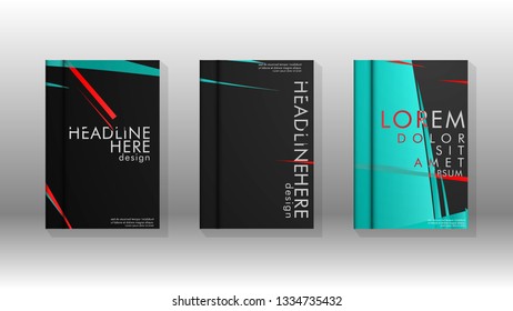 Cover book with a geometric design background. Valid for banners, placards, leaflets, poster designs, etc. Eps10 vector template