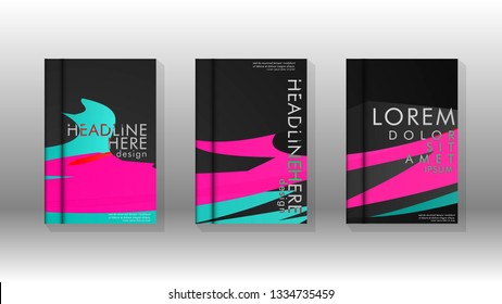 Cover book with a geometric design background. Valid for banners, placards, leaflets, poster designs, etc. Eps10 vector template