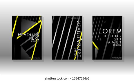 Cover book with a geometric design background. Valid for banners, placards, leaflets, poster designs, etc. Eps10 vector template