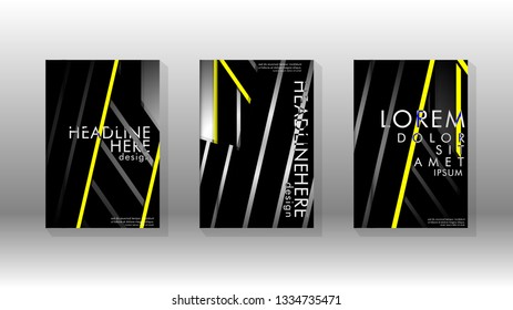 Cover book with a geometric design background. Valid for banners, placards, leaflets, poster designs, etc. Eps10 vector template