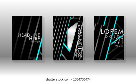 Cover book with a geometric design background. Valid for banners, placards, leaflets, poster designs, etc. Eps10 vector template