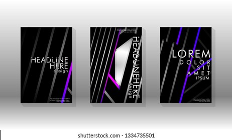 Cover book with a geometric design background. Valid for banners, placards, leaflets, poster designs, etc. Eps10 vector template