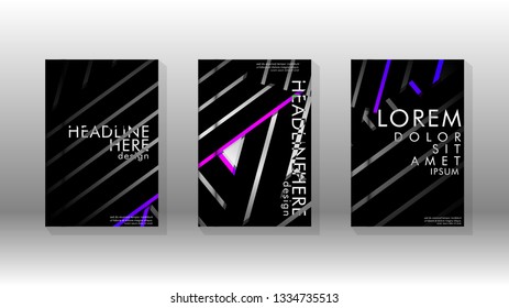 Cover book with a geometric design background. Valid for banners, placards, leaflets, poster designs, etc. Eps10 vector template