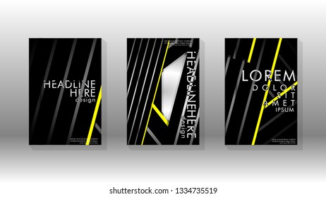 Cover book with a geometric design background. Valid for banners, placards, leaflets, poster designs, etc. Eps10 vector template