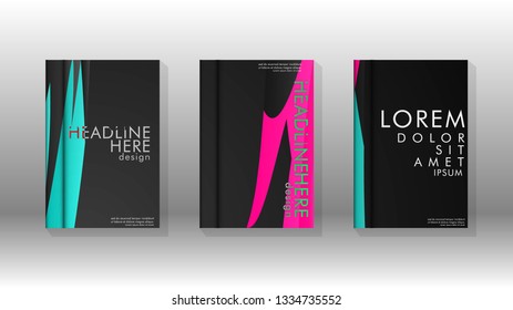 Cover book with a geometric design background. Valid for banners, placards, leaflets, poster designs, etc. Eps10 vector template