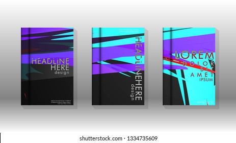 Cover book with a geometric design background. Valid for banners, placards, leaflets, poster designs, etc. Eps10 vector template
