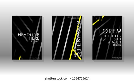 Cover book with a geometric design background. Valid for banners, placards, leaflets, poster designs, etc. Eps10 vector template