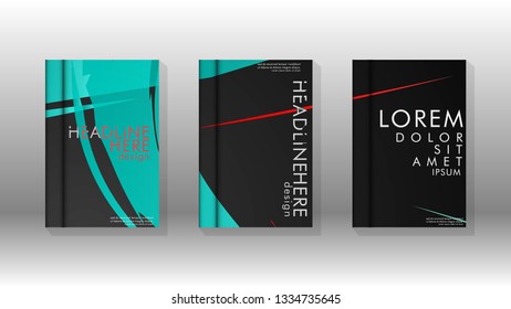 Cover book with a geometric design background. Valid for banners, placards, leaflets, poster designs, etc. Eps10 vector template