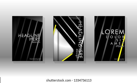 Cover book with a geometric design background. Valid for banners, placards, leaflets, poster designs, etc. Eps10 vector template