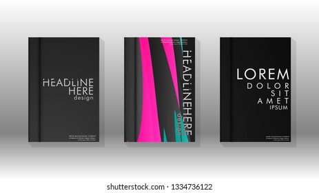 Cover book with a geometric design background. Valid for banners, placards, leaflets, poster designs, etc. Eps10 vector template