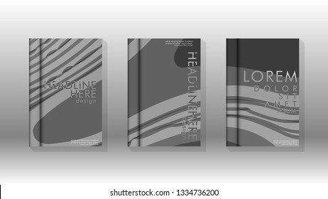 Cover book with a geometric design background. Valid for banners, placards, leaflets, poster designs, etc. Eps10 vector template