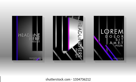 Cover book with a geometric design background. Valid for banners, placards, leaflets, poster designs, etc. Eps10 vector template