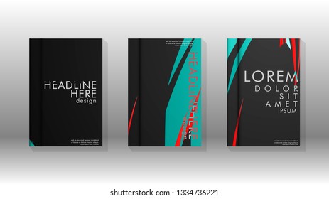 Cover book with a geometric design background. Valid for banners, placards, leaflets, poster designs, etc. Eps10 vector template