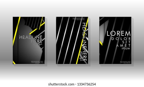 Cover book with a geometric design background. Valid for banners, placards, leaflets, poster designs, etc. Eps10 vector template