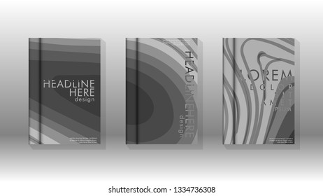 Cover book with a geometric design background. Valid for banners, placards, leaflets, poster designs, etc. Eps10 vector template