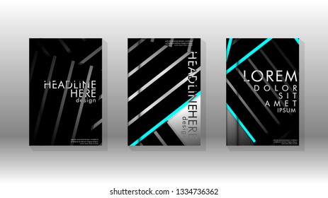 Cover book with a geometric design background. Valid for banners, placards, leaflets, poster designs, etc. Eps10 vector template