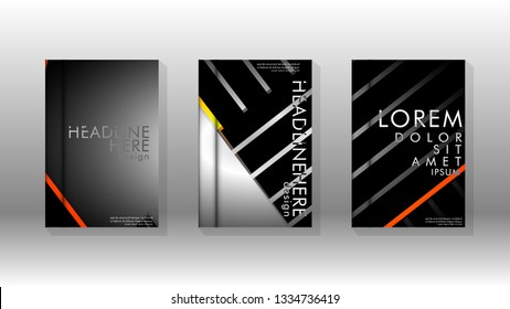 Cover book with a geometric design background. Valid for banners, placards, leaflets, poster designs, etc. Eps10 vector template