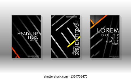 Cover book with a geometric design background. Valid for banners, placards, leaflets, poster designs, etc. Eps10 vector template