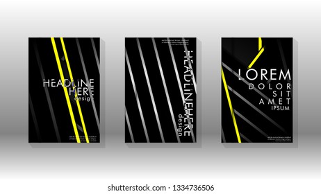 Cover book with a geometric design background. Valid for banners, placards, leaflets, poster designs, etc. Eps10 vector template