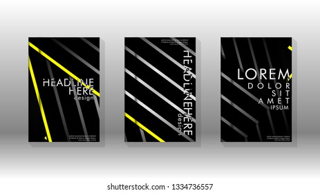 Cover book with a geometric design background. Valid for banners, placards, leaflets, poster designs, etc. Eps10 vector template