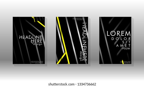 Cover book with a geometric design background. Valid for banners, placards, leaflets, poster designs, etc. Eps10 vector template