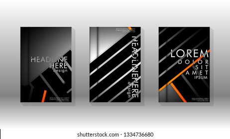 Cover book with a geometric design background. Valid for banners, placards, leaflets, poster designs, etc. Eps10 vector template