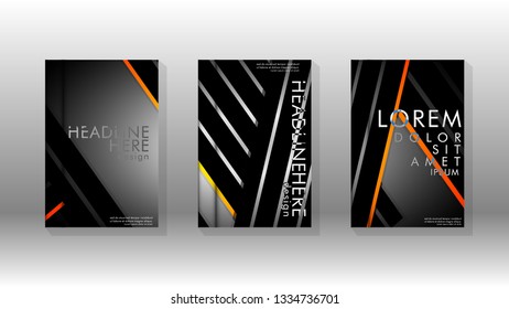 Cover book with a geometric design background. Valid for banners, placards, leaflets, poster designs, etc. Eps10 vector template