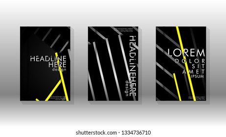Cover book with a geometric design background. Valid for banners, placards, leaflets, poster designs, etc. Eps10 vector template