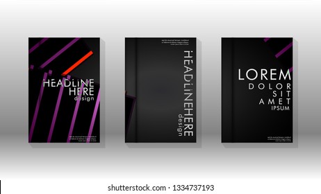 Cover book with a geometric design background. Valid for banners, placards, leaflets, poster designs, etc. Eps10 vector template