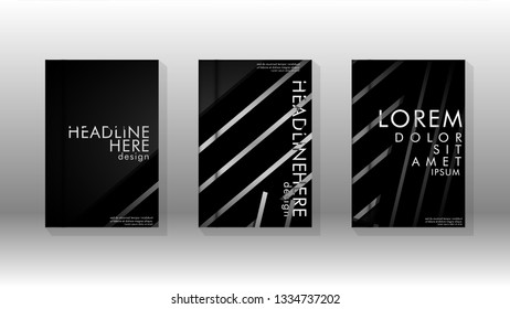 Cover book with a geometric design background. Valid for banners, placards, leaflets, poster designs, etc. Eps10 vector template