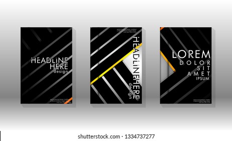 Cover book with a geometric design background. Valid for banners, placards, leaflets, poster designs, etc. Eps10 vector template