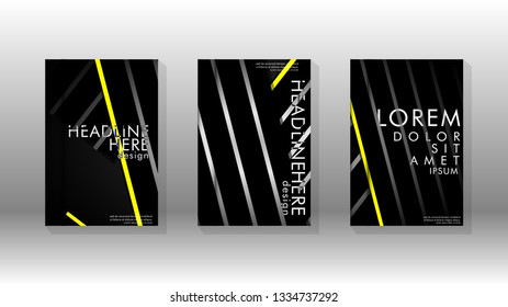 Cover book with a geometric design background. Valid for banners, placards, leaflets, poster designs, etc. Eps10 vector template