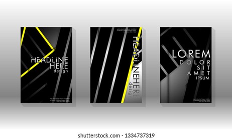 Cover book with a geometric design background. Valid for banners, placards, leaflets, poster designs, etc. Eps10 vector template