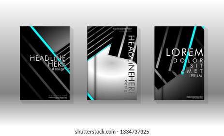 Cover book with a geometric design background. Valid for banners, placards, leaflets, poster designs, etc. Eps10 vector template