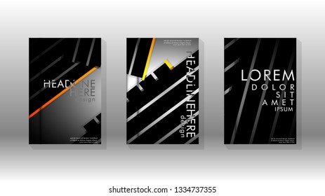 Cover book with a geometric design background. Valid for banners, placards, leaflets, poster designs, etc. Eps10 vector template