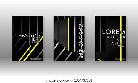 Cover book with a geometric design background. Valid for banners, placards, leaflets, poster designs, etc. Eps10 vector template