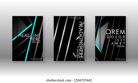 Cover book with a geometric design background. Valid for banners, placards, leaflets, poster designs, etc. Eps10 vector template