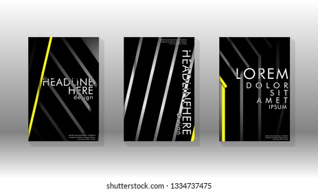 Cover book with a geometric design background. Valid for banners, placards, leaflets, poster designs, etc. Eps10 vector template