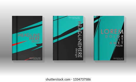Cover book with a geometric design background. Valid for banners, placards, leaflets, poster designs, etc. Eps10 vector template