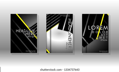 Cover book with a geometric design background. Valid for banners, placards, leaflets, poster designs, etc. Eps10 vector template