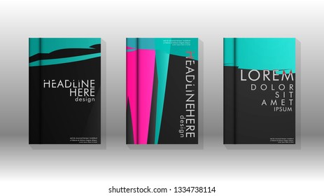 Cover book with a geometric design background. Valid for banners, placards, leaflets, poster designs, etc. Eps10 vector template